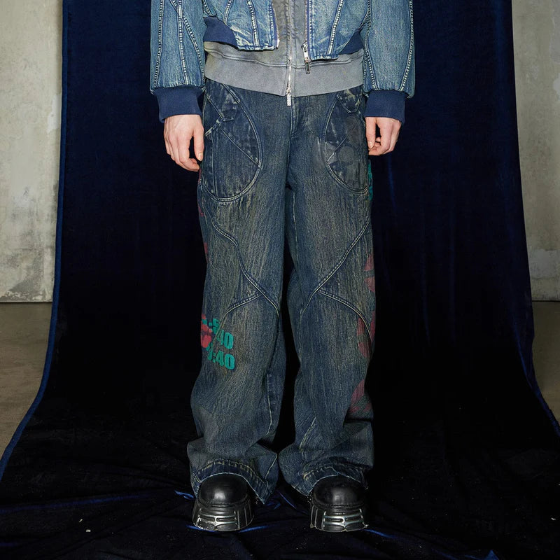 NUCLEAR BAGGY DENIM PANTS