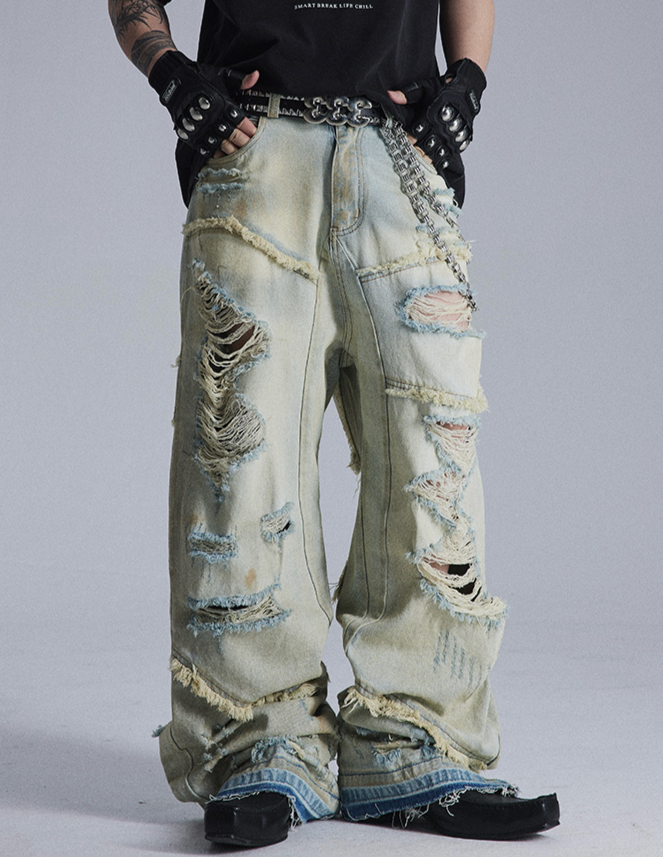 BANITY WASHED DENIM PANTS