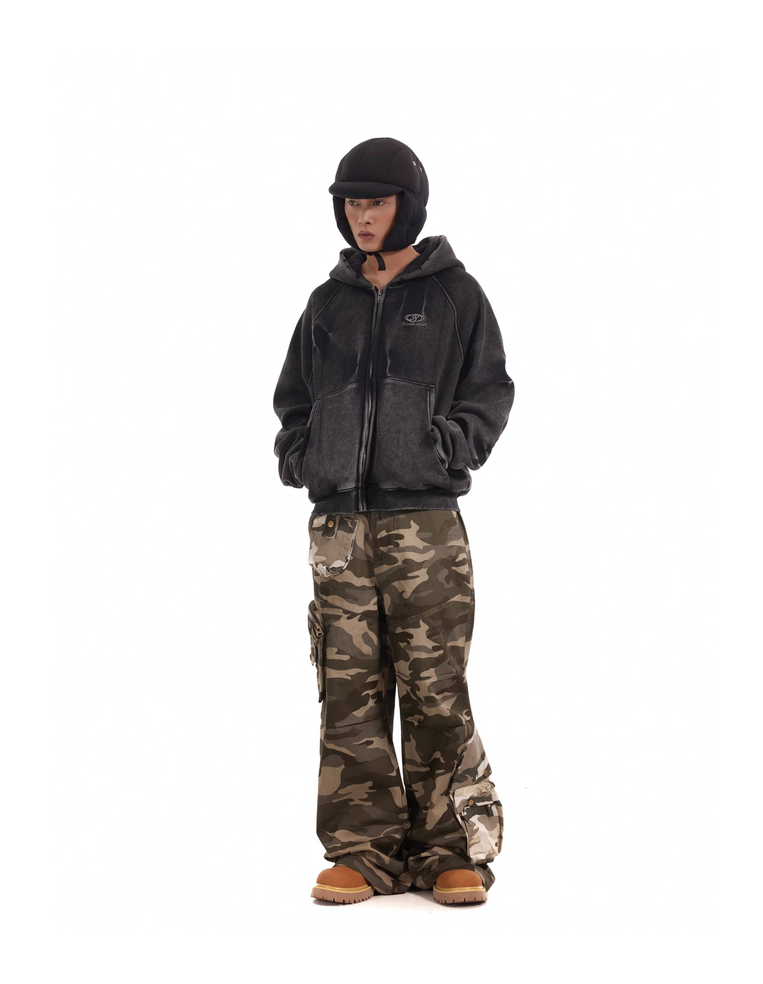 HEAVY WASHED ZIP HOODIE