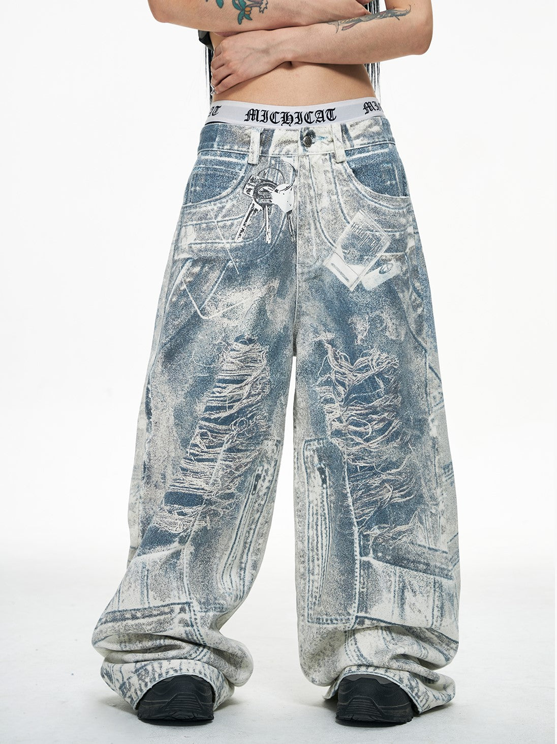 COBALT DENIM PANTS