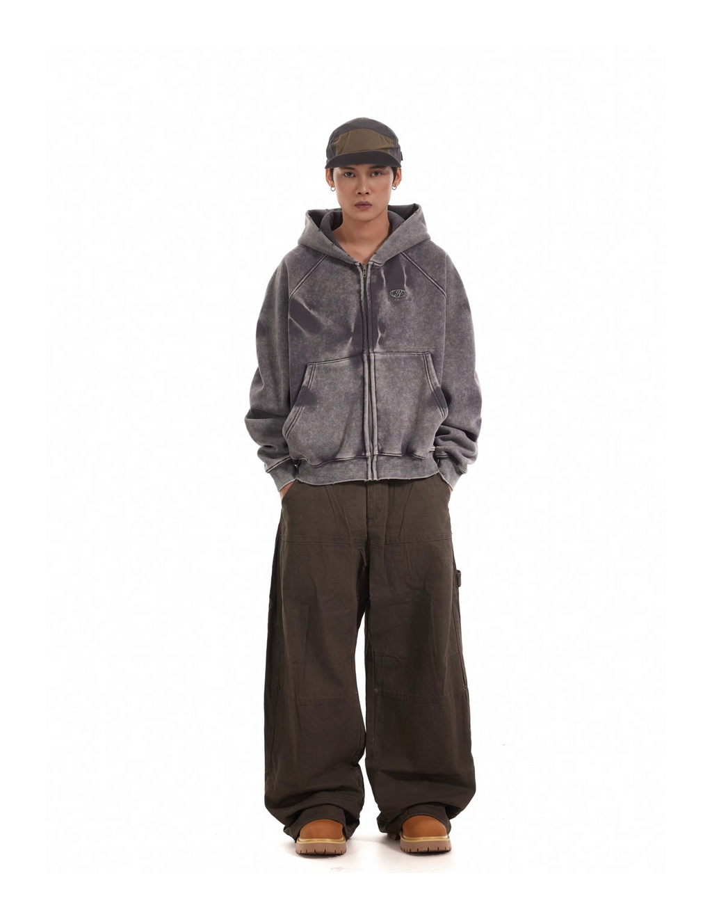 HEAVY WASHED ZIP HOODIE