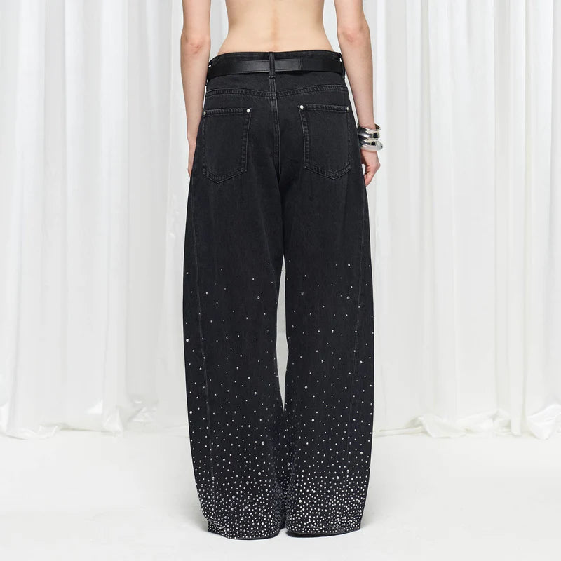 RADIANT RHINESTONE DENIM PANTS