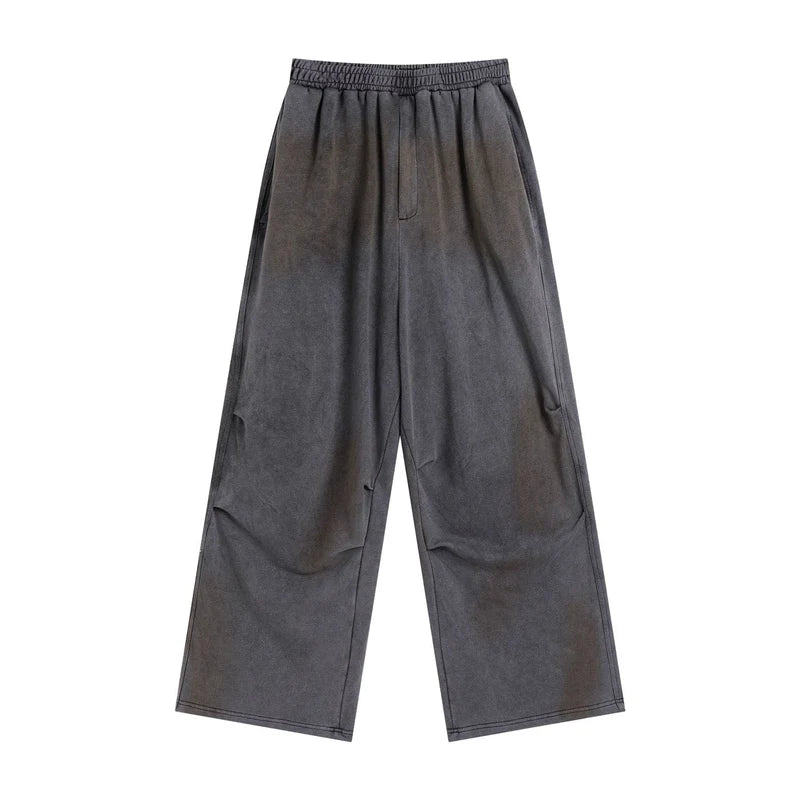 Distressed Crinkled Baggy Sweatpants