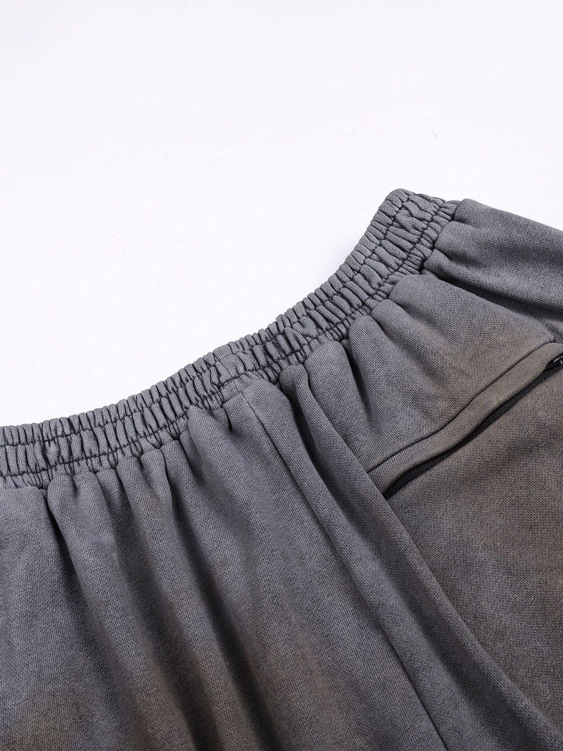 Distressed Crinkled Baggy Sweatpants