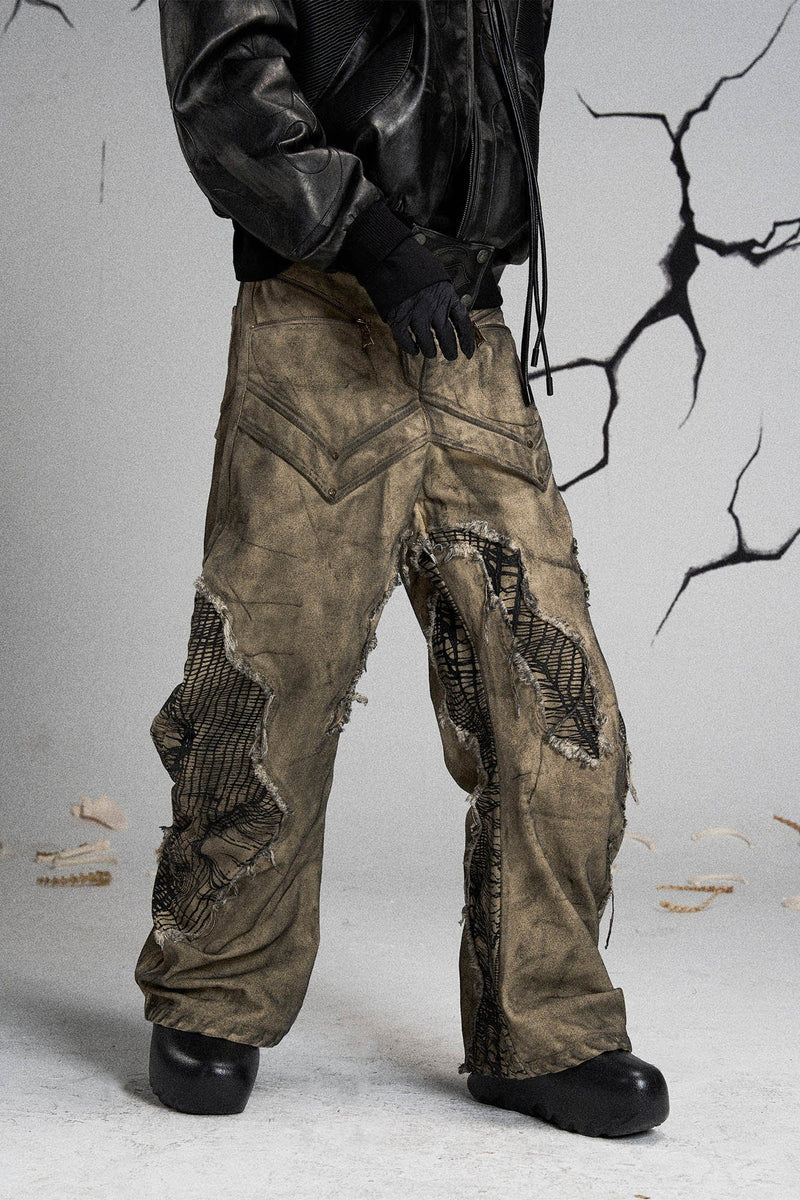 Mutation Distressed Fungal Invasion Machete Pants
