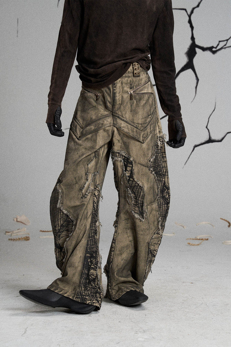 Mutation Distressed Fungal Invasion Machete Pants
