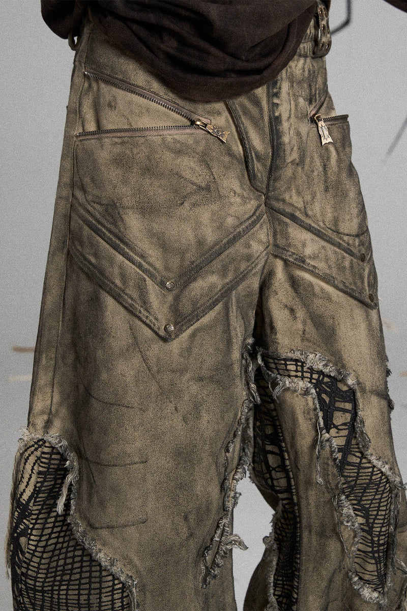 Mutation Distressed Fungal Invasion Machete Pants