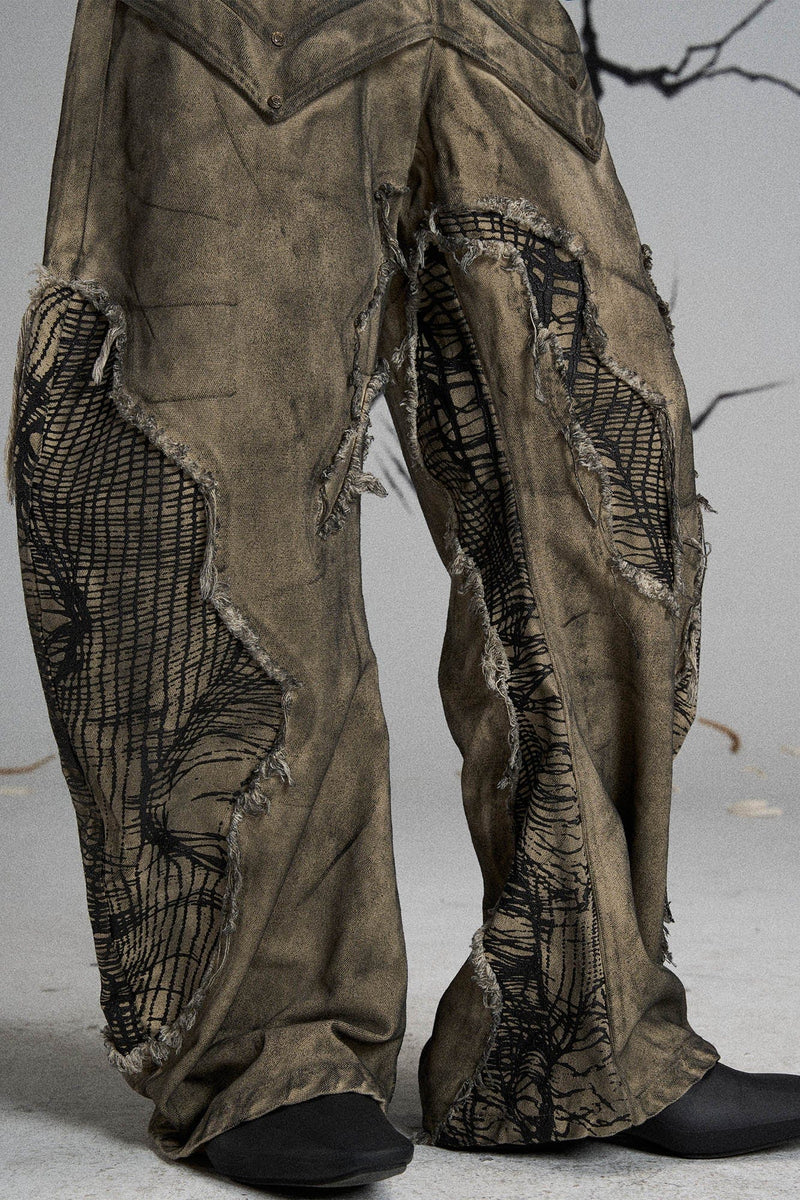 Mutation Distressed Fungal Invasion Machete Pants