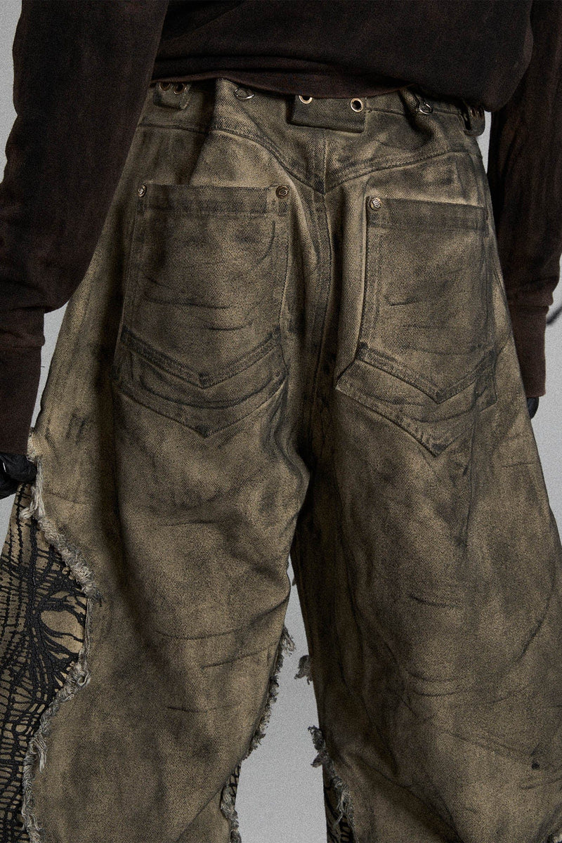 Mutation Distressed Fungal Invasion Machete Pants