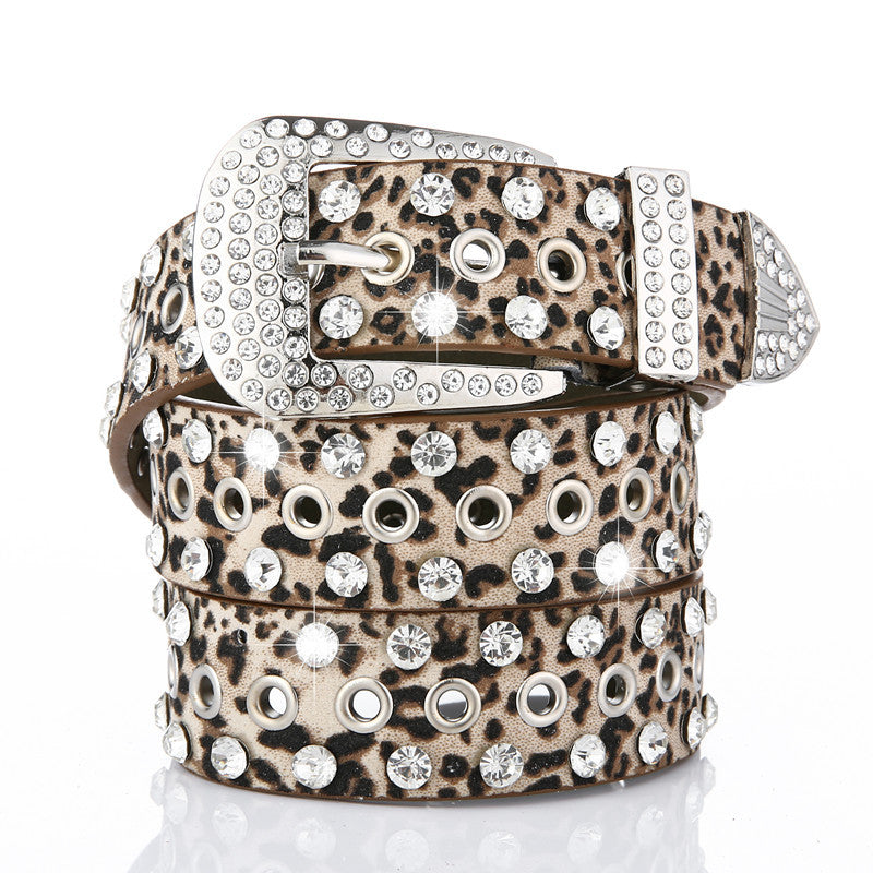 RHINESTONES PIN BUCKLE BELT