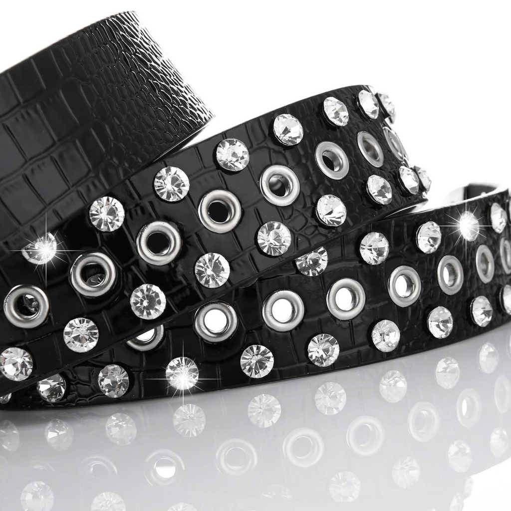 RHINESTONES PIN BUCKLE BELT