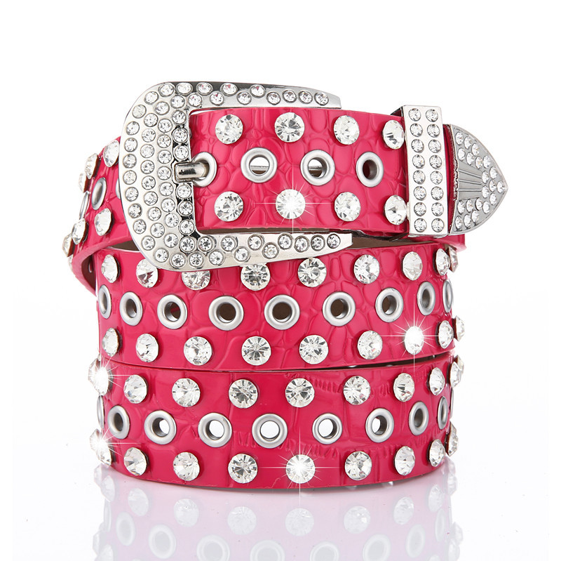 RHINESTONES PIN BUCKLE BELT