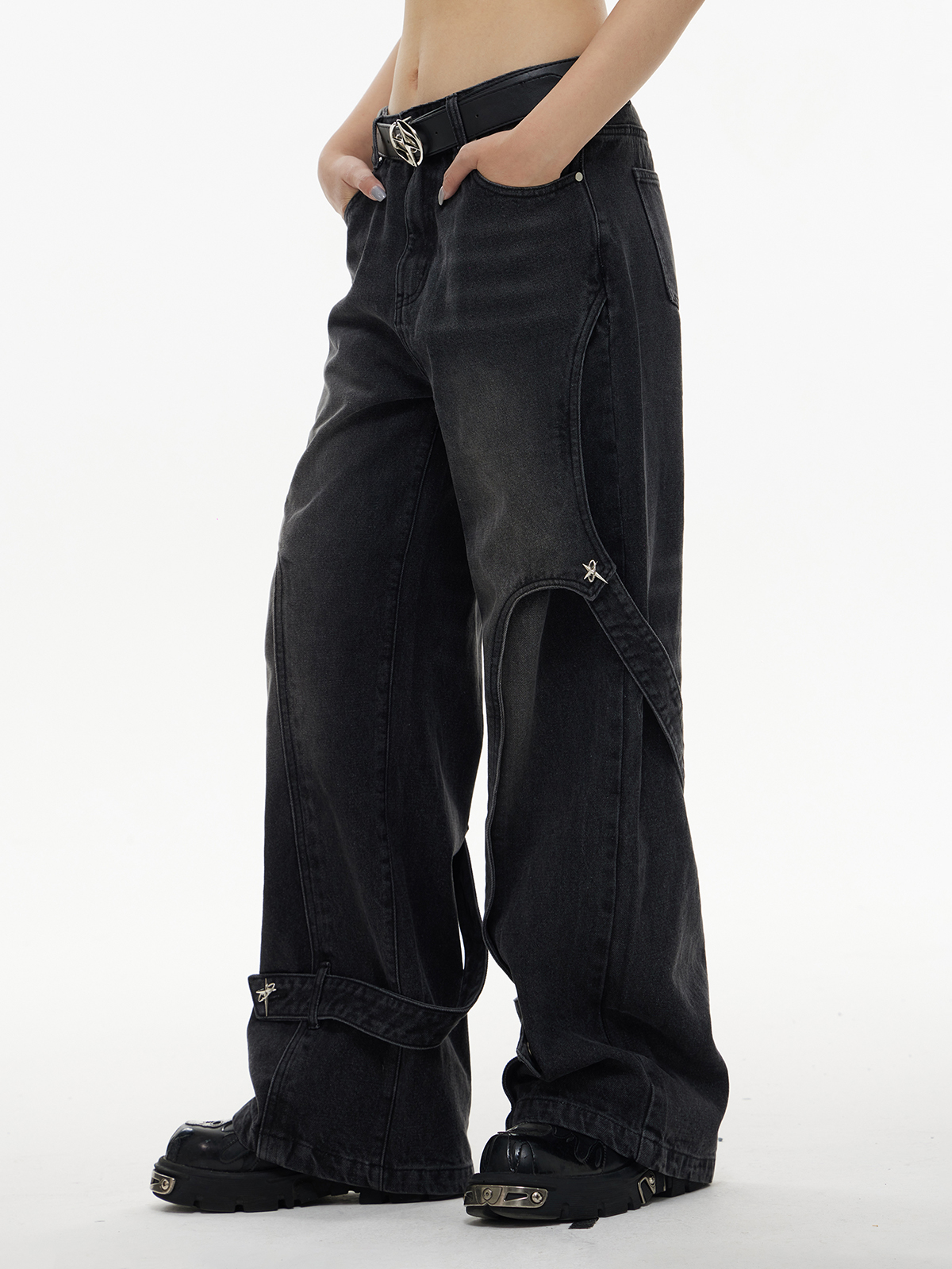 MERIDIAN STITCH DENIM PANTS