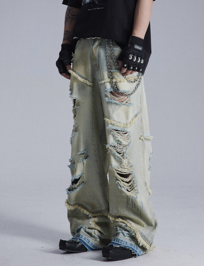 BANITY WASHED DENIM PANTS