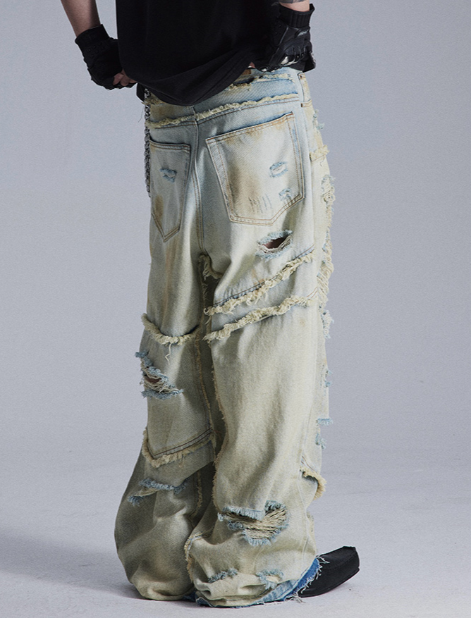 BANITY WASHED DENIM PANTS