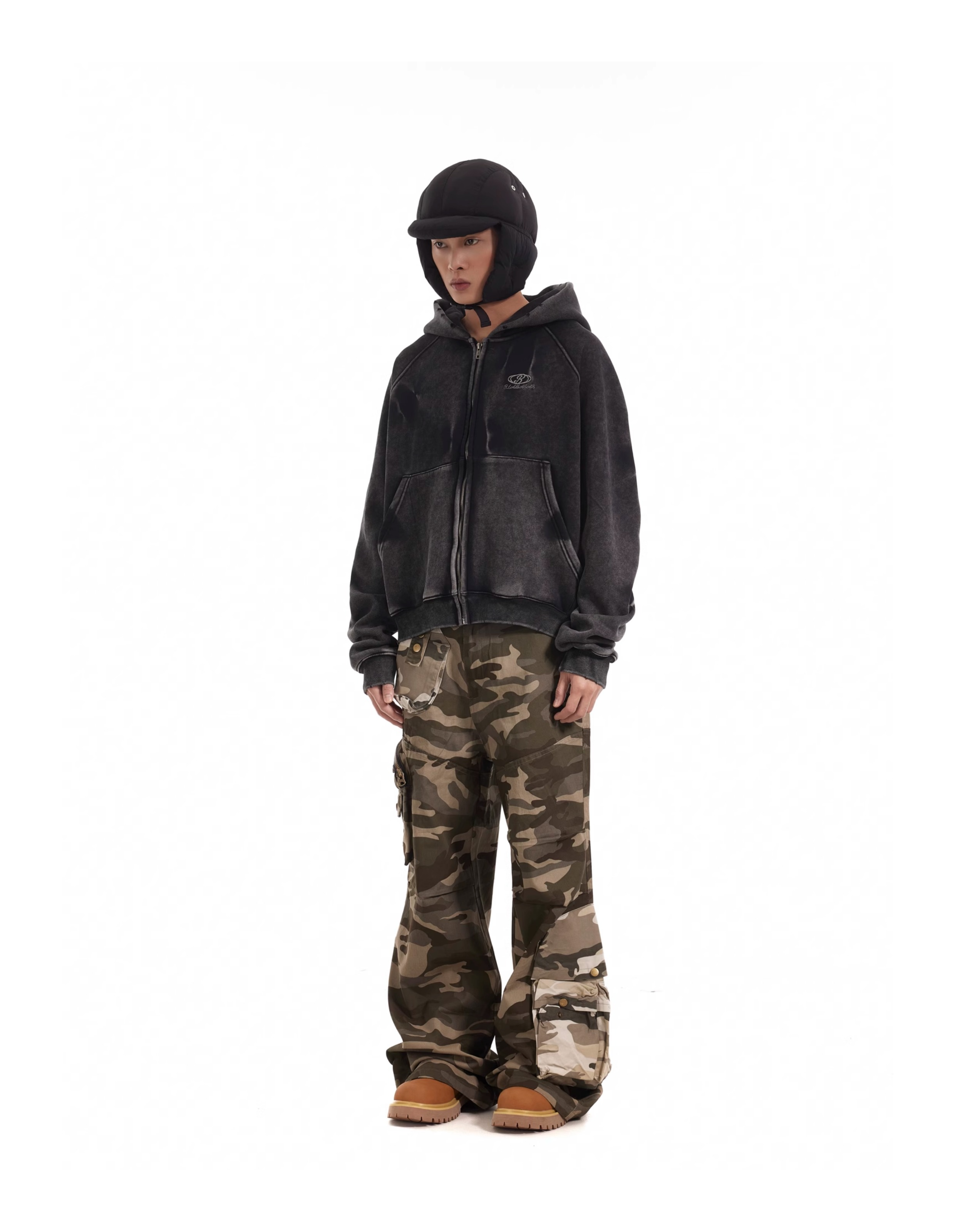 HEAVY WASHED ZIP HOODIE