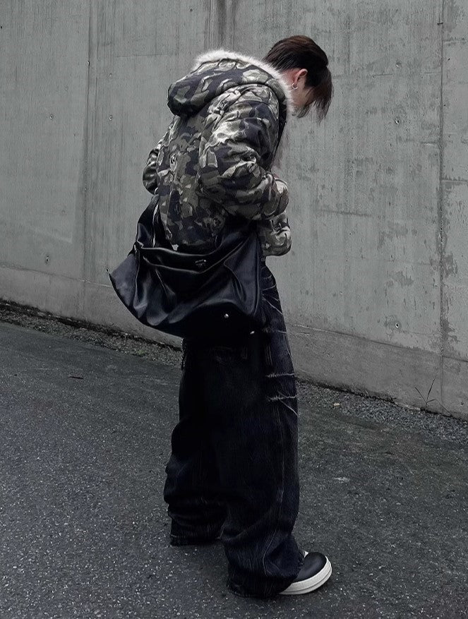 CAMO HOOD PUFFER JACKET