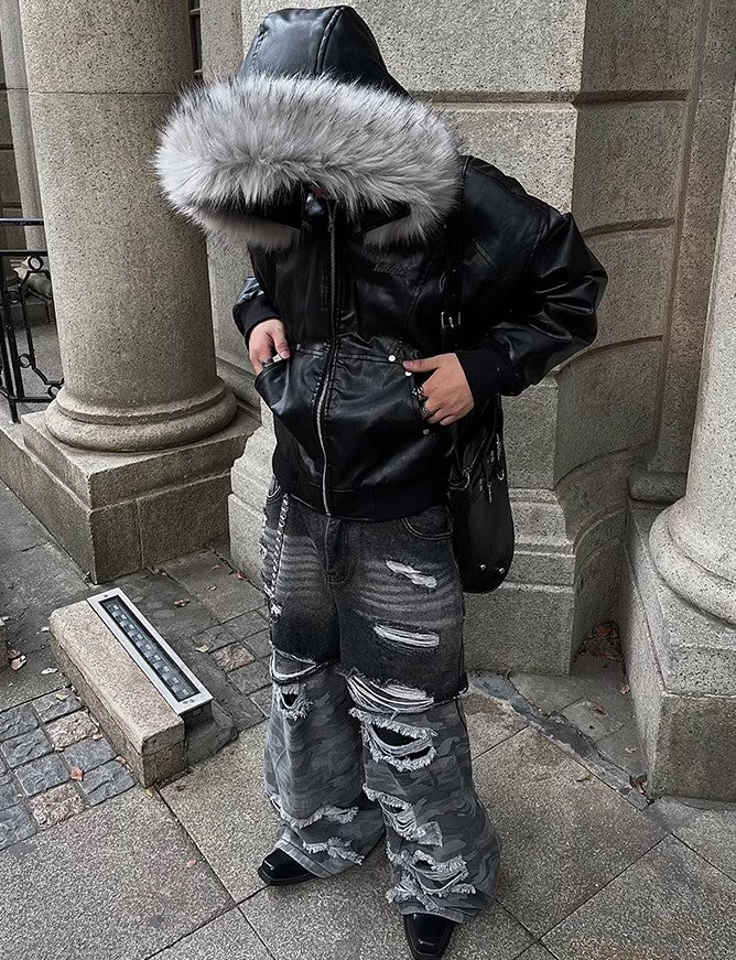 FUR HAVOC BOMBER JACKET