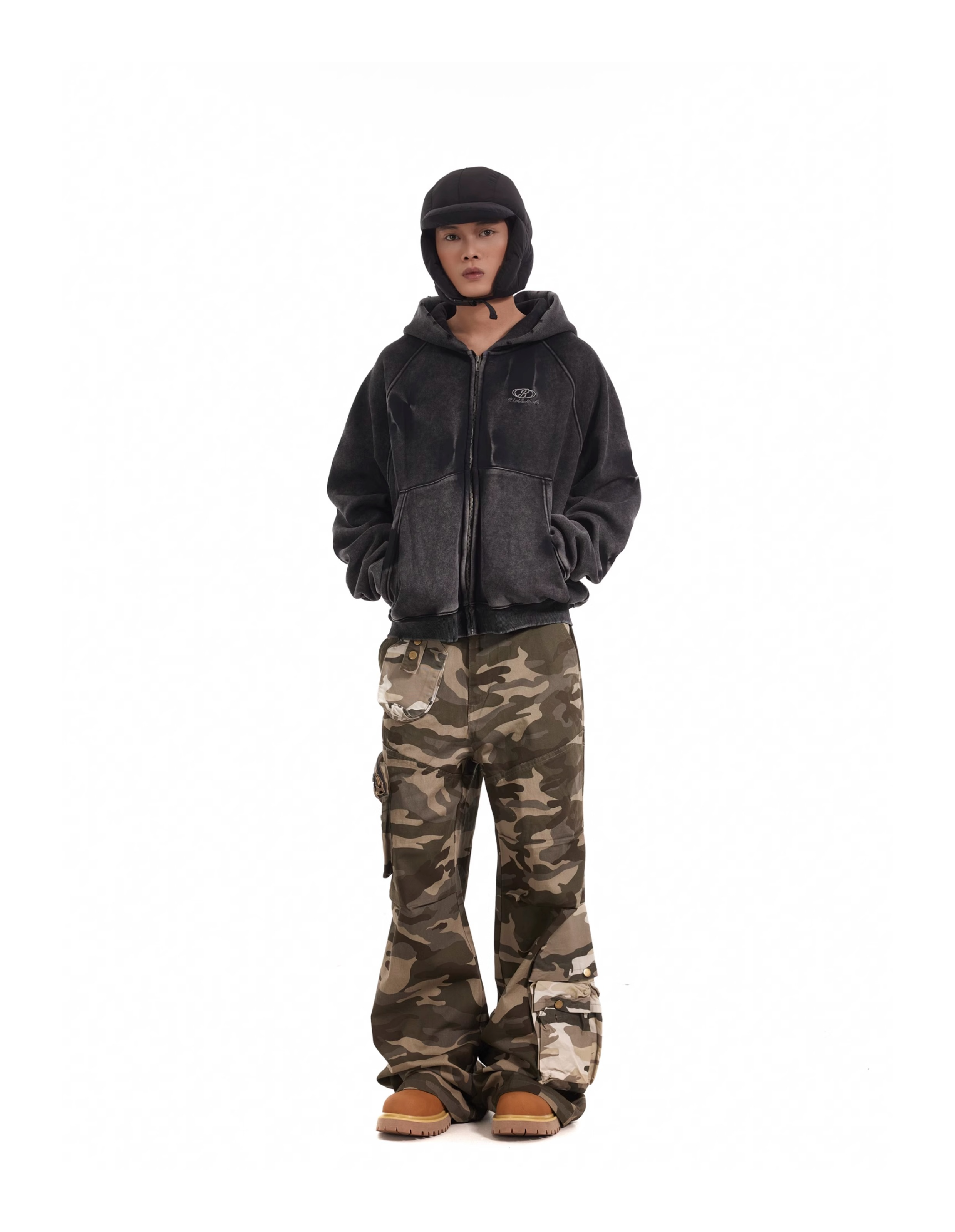 HEAVY WASHED ZIP HOODIE