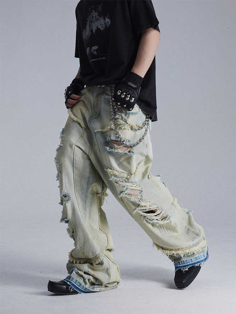 BANITY WASHED DENIM PANTS