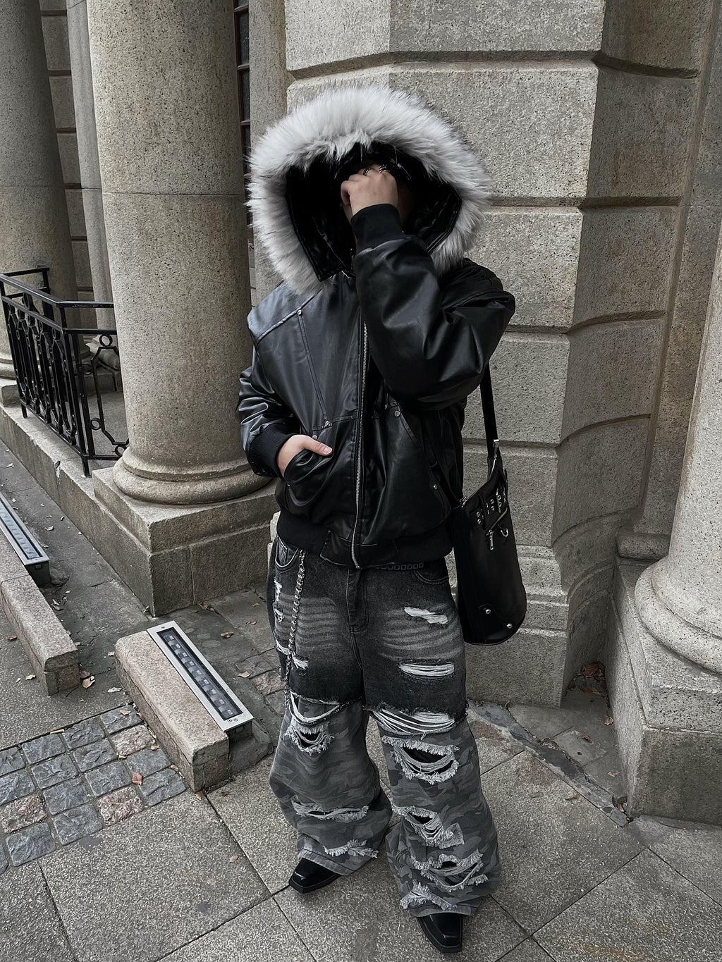 FUR HAVOC BOMBER JACKET