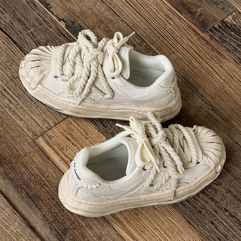 VINTAGE DISTRESSED ROPE SNEAKERS