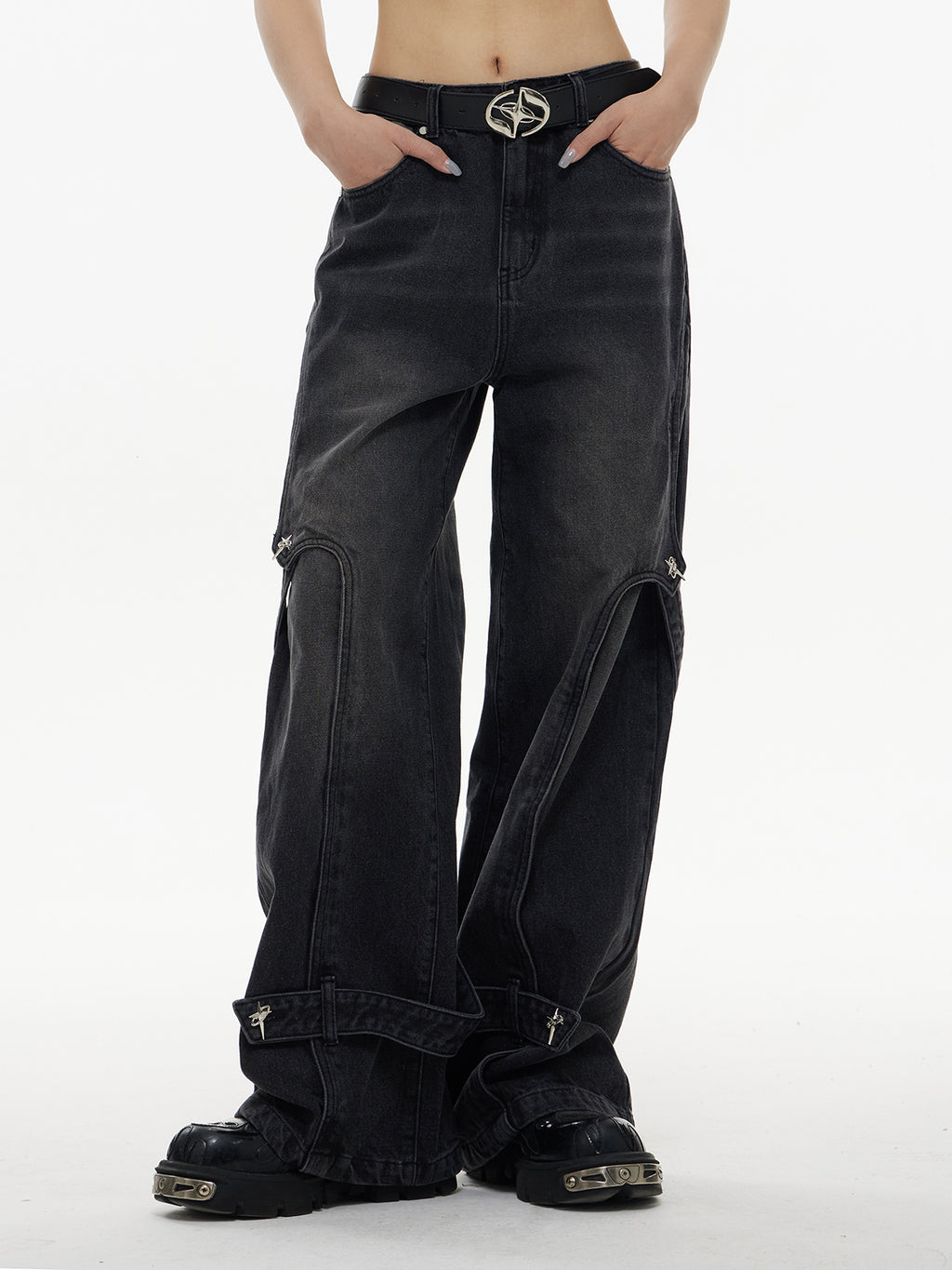 MERIDIAN STITCH DENIM PANTS