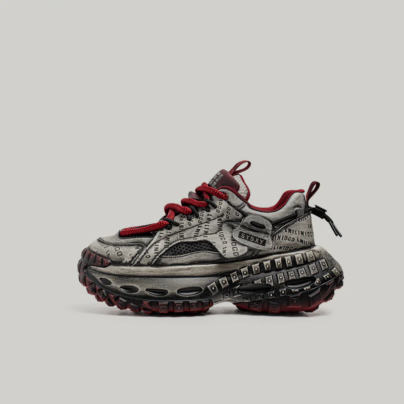 STITCHING LETTER PLATFFOM SNEAKER