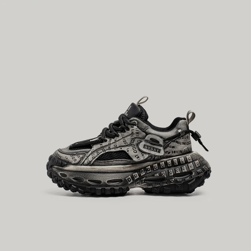 STITCHING LETTER PLATFFOM SNEAKER