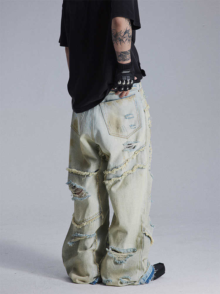 BANITY WASHED DENIM PANTS