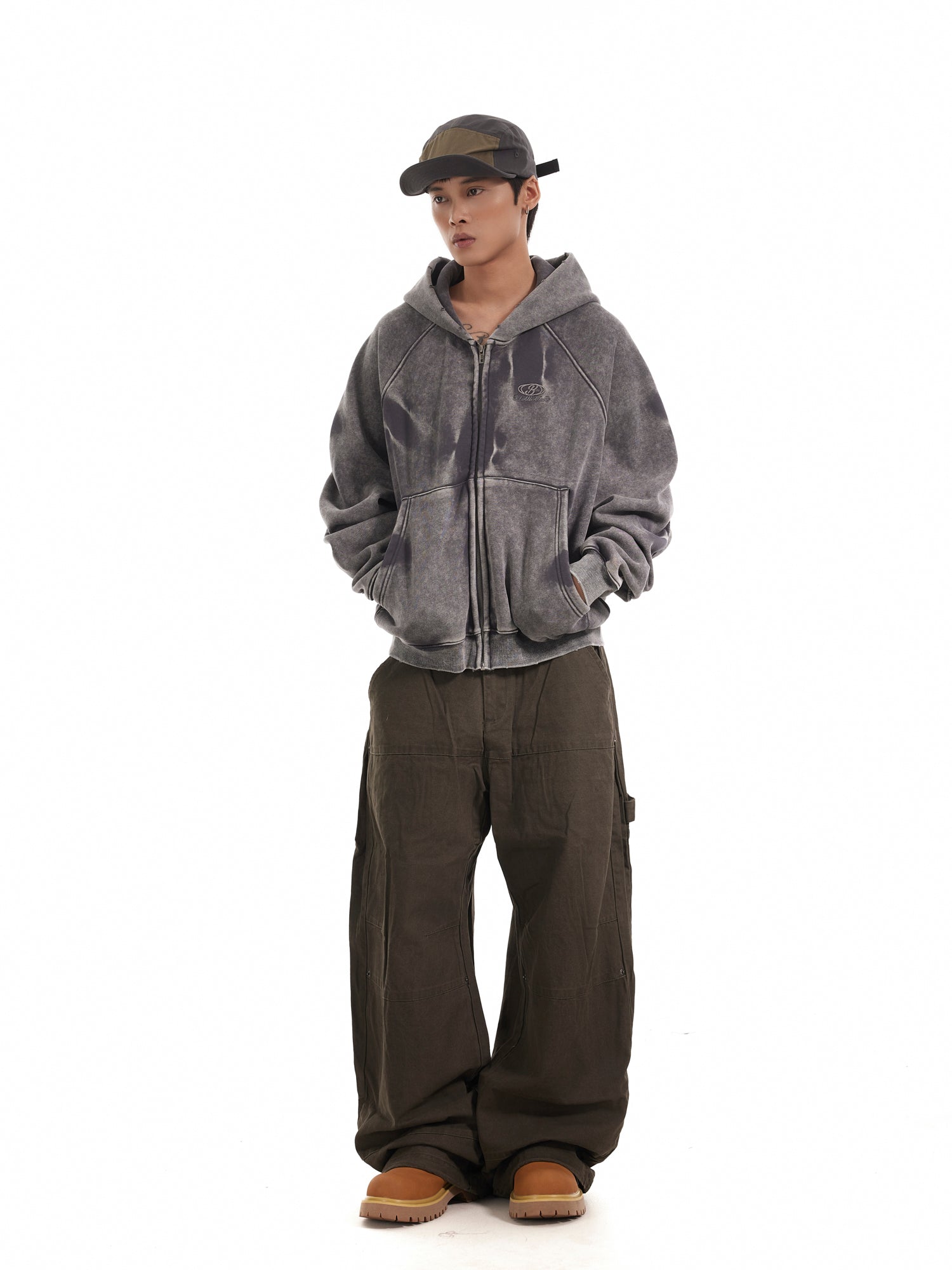 HEAVY WASHED ZIP HOODIE