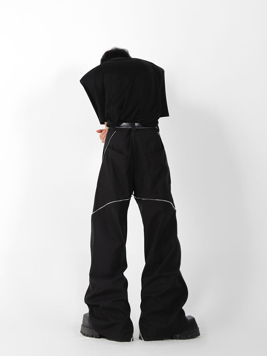 STRUCTURAL ZIP SLIT FLARE PANTS